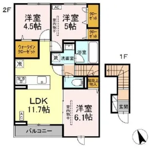 神奈川県相模原市南区東大沼3【アパート】の間取り
