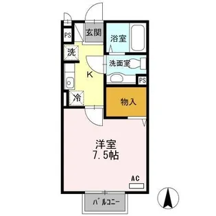 ボヌール三城【1階】の間取り