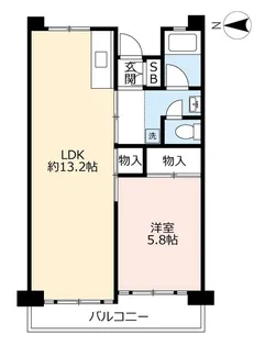 UR豊成【13階】の間取り