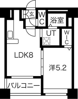 北海道札幌市中央区大通東8【マンション】の間取り