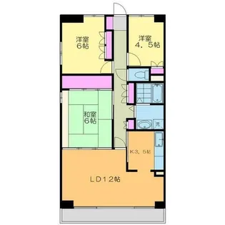 本厚木ロイヤルマンション【3階】の間取り