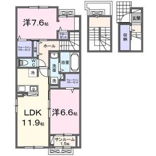 ヴィラアミング III【3階】の間取り