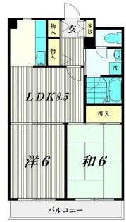 東京都大田区西糀谷4【マンション】の間取り