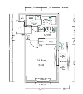 アンベリール吉祥寺イースト【3階】の間取り