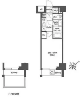 AIFLAT中目黒 アイフラット中目黒【3階】の間取り