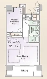 ロイヤルパークス新田【9階】の間取り