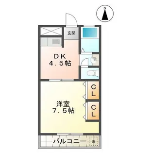 町屋ライフ B【4階】の間取り