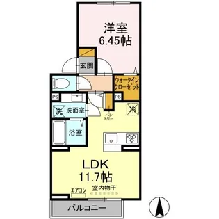 ボヌール成田【2階】の間取り