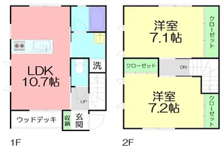 神奈川県平塚市片岡【アパート】の間取り