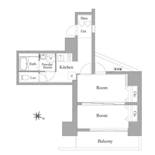 メゾン・ド・ヴィレ麻布台【9階】の間取り