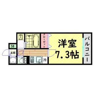 エスリード中之島クロスゲート【6階】の間取り