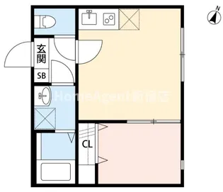 東京都板橋区赤塚1【アパート】の間取り