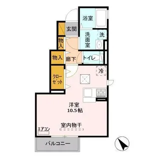 メゾンソレイユ【1階】の間取り