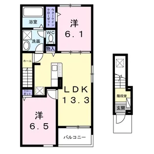 リヴェール竜王【2階】の間取り