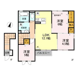 埼玉県朝霞市宮戸4【アパート】の間取り