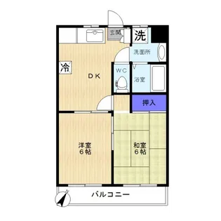 グリーンパレス市ヶ谷【2階】の間取り