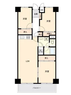 高尾パークハイツA棟【7階】の間取り