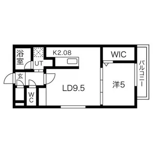シエル中島公園【2階】の間取り