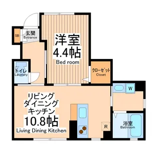 フェリシティ府中【1階】の間取り