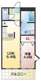 ニューガイアリルーム新大江 69【5階】の間取り