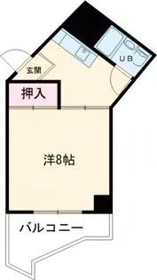六丁の目マンション【3階】の間取り
