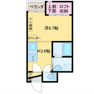 れいわん船岡【1階】の間取り