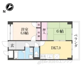 ヨコヤママンション1号館【4階】の間取り