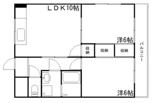 ピュア東姫路【2階】の間取り