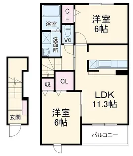 ワイズ コンフォート【2階】の間取り