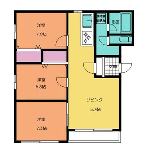 パティオボヌール【2階】の間取り