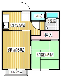 フドーハイツ【2階】の間取り