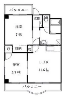 マンションウィズ【3階】の間取り