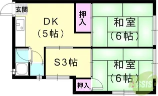 第2大星アパート【2階】の間取り