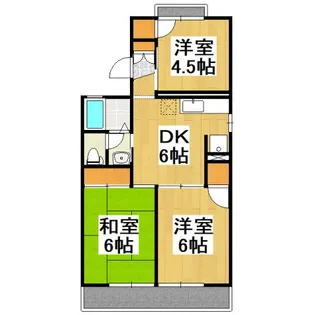 吉川タウンハウスII【2階】の間取り