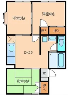 パレーシャル建栄【1階】の間取り