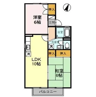 セジュール藍【2階】の間取り