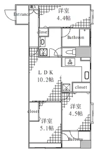 エルエーロゴス両国【7階】の間取り