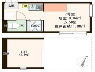 ハーモニーテラス落合【2階】の間取り