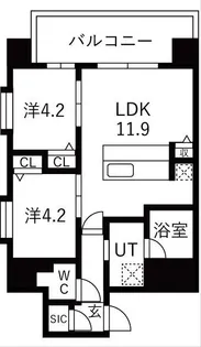 スプランディッド玉造【2階】の間取り