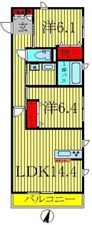 J.D.FortII【2階】の間取り