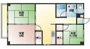 たなかハイツ【3階】の間取り