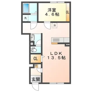仮)四日市市小杉町新築アパート【1階】の間取り