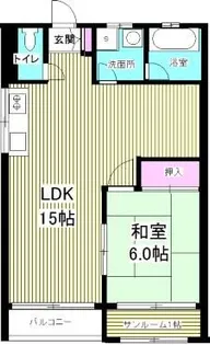 鎌倉ハイツ【2階】の間取り