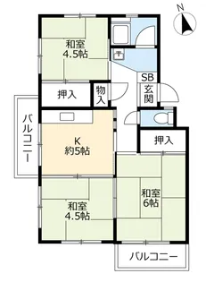 UR金山【3階】の間取り