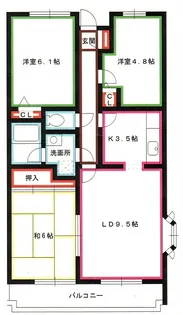 ヴィラフィーネ【2階】の間取り