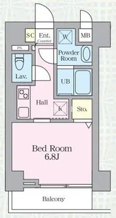 SARA東日本橋【6階】の間取り