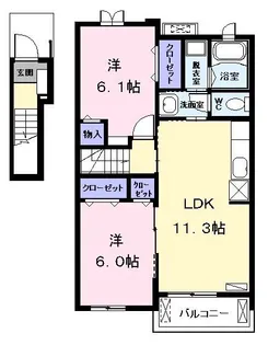 ミレフィオーリ【2階】の間取り
