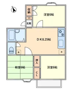 メンバーズタウン厚木A【1階】の間取り