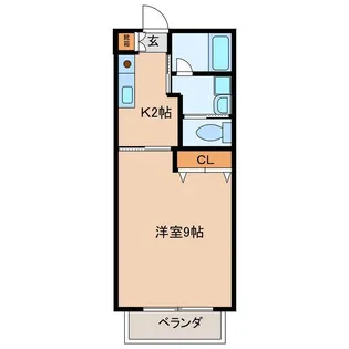 コーポキヨサト【1階】の間取り