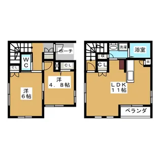 クレール高井戸【1階】の間取り